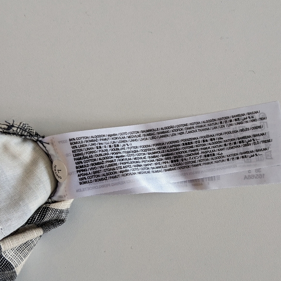 NWT Mango Emily Check Linen Blend Shorts - size 6 / 38 / Medium - Picture 6 of 8